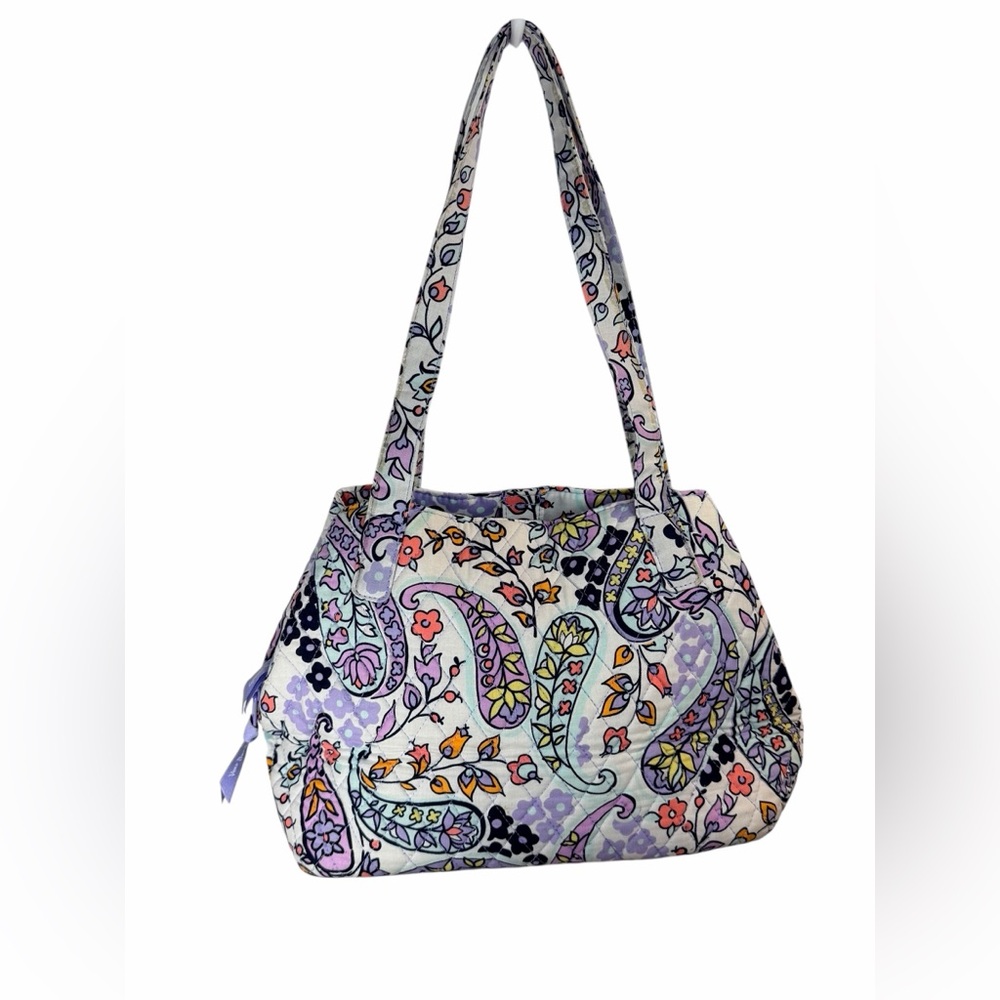 Vera Bradley Glenna Satchel Purse in Maddalena Paisley Soft Quilted Cotton - Picture 2 of 9
